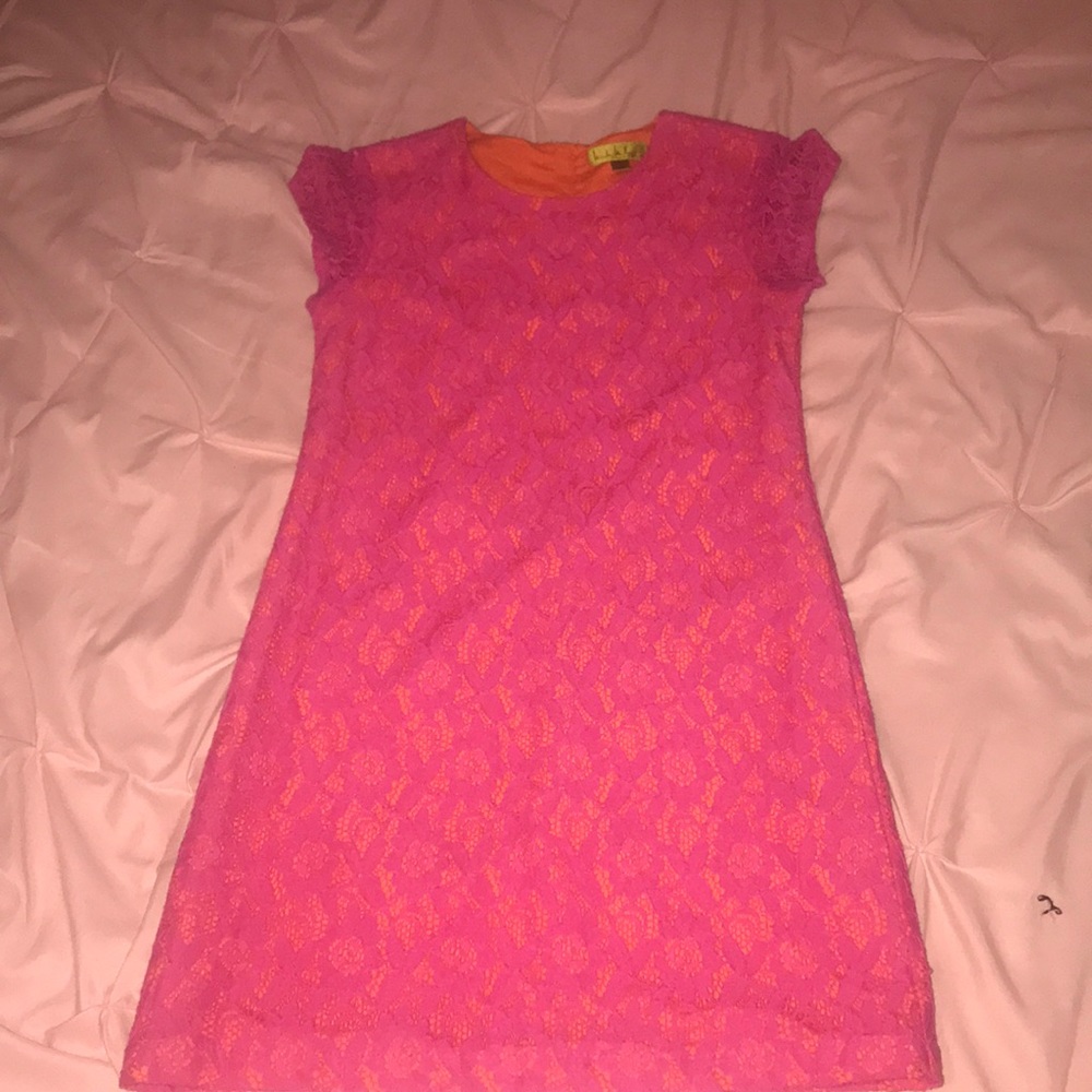 Pink and orange dress